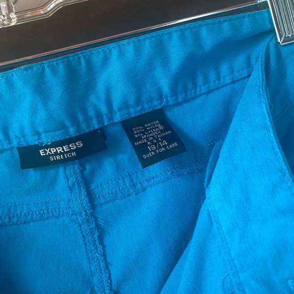Electric Blue Express Brand Stretch Capri Pants, size 13/14, from early 2000’s - Picture 4 of 4